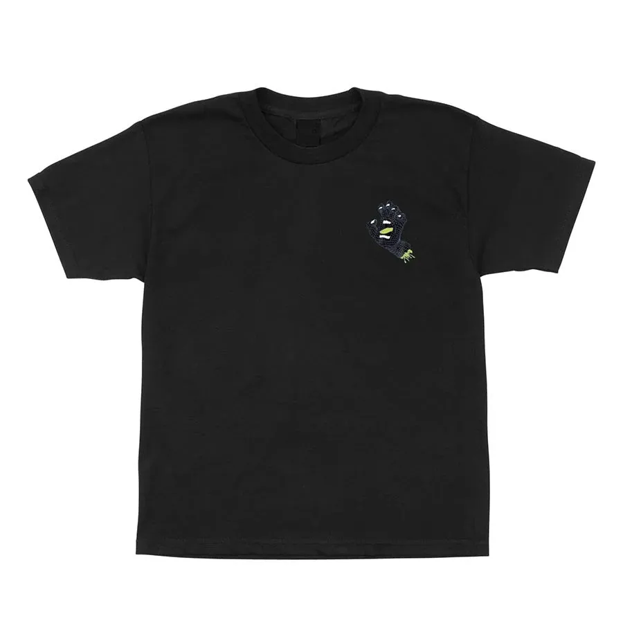 Santa Cruz Framework Hand Short Sleeve Youth T-Shirt - Black
