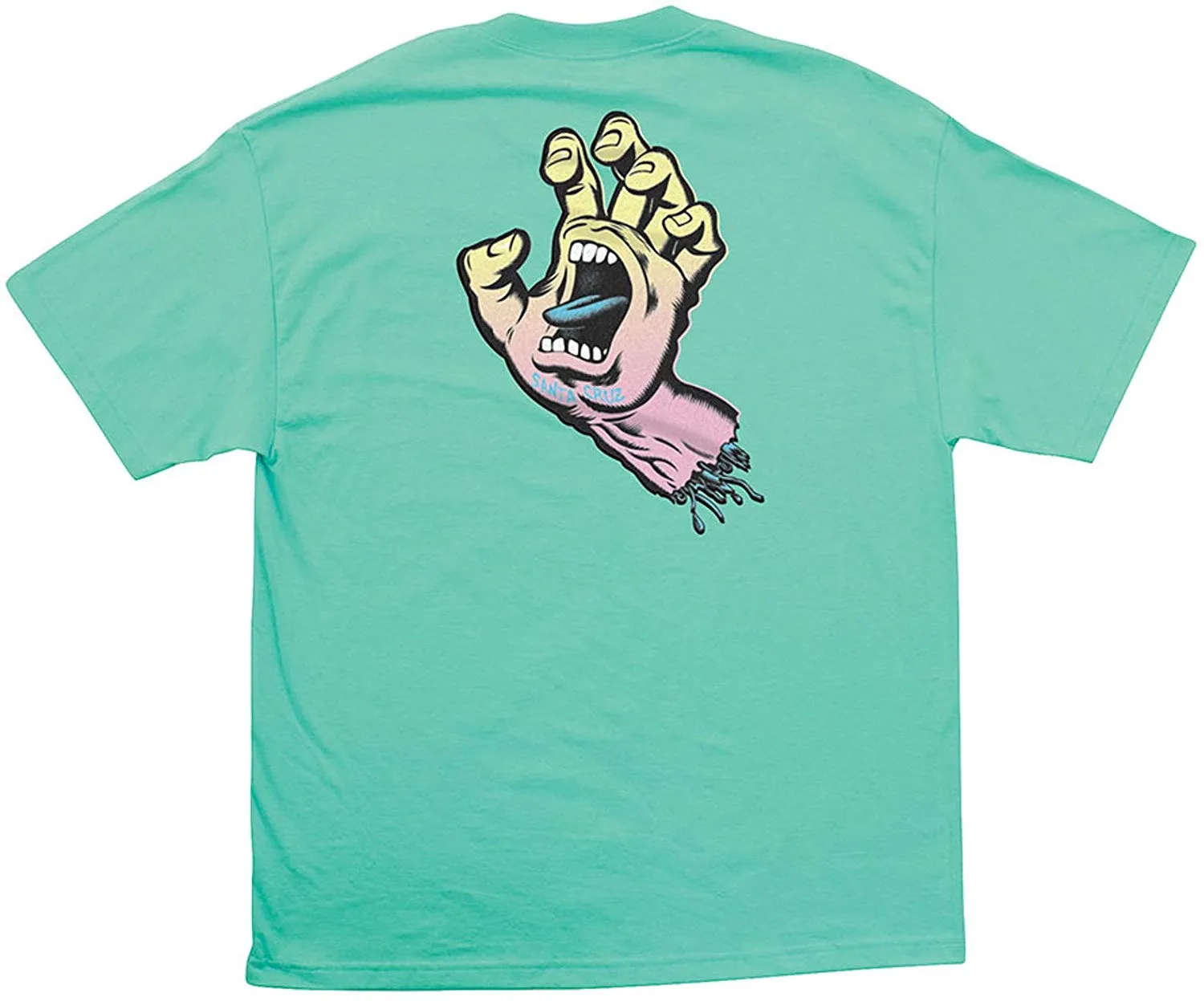 Santa Cruz Pastel Screaming Hand Youth T-Shirt - Turquoise