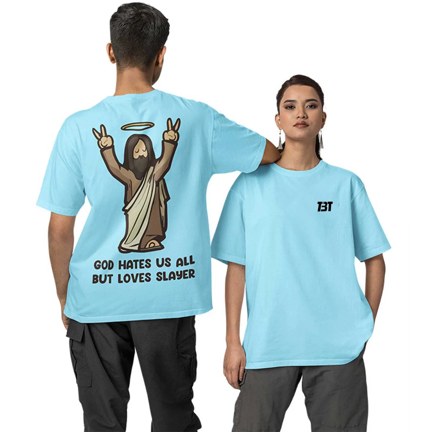 Slayer Oversized T shirt - God Loves Slayer