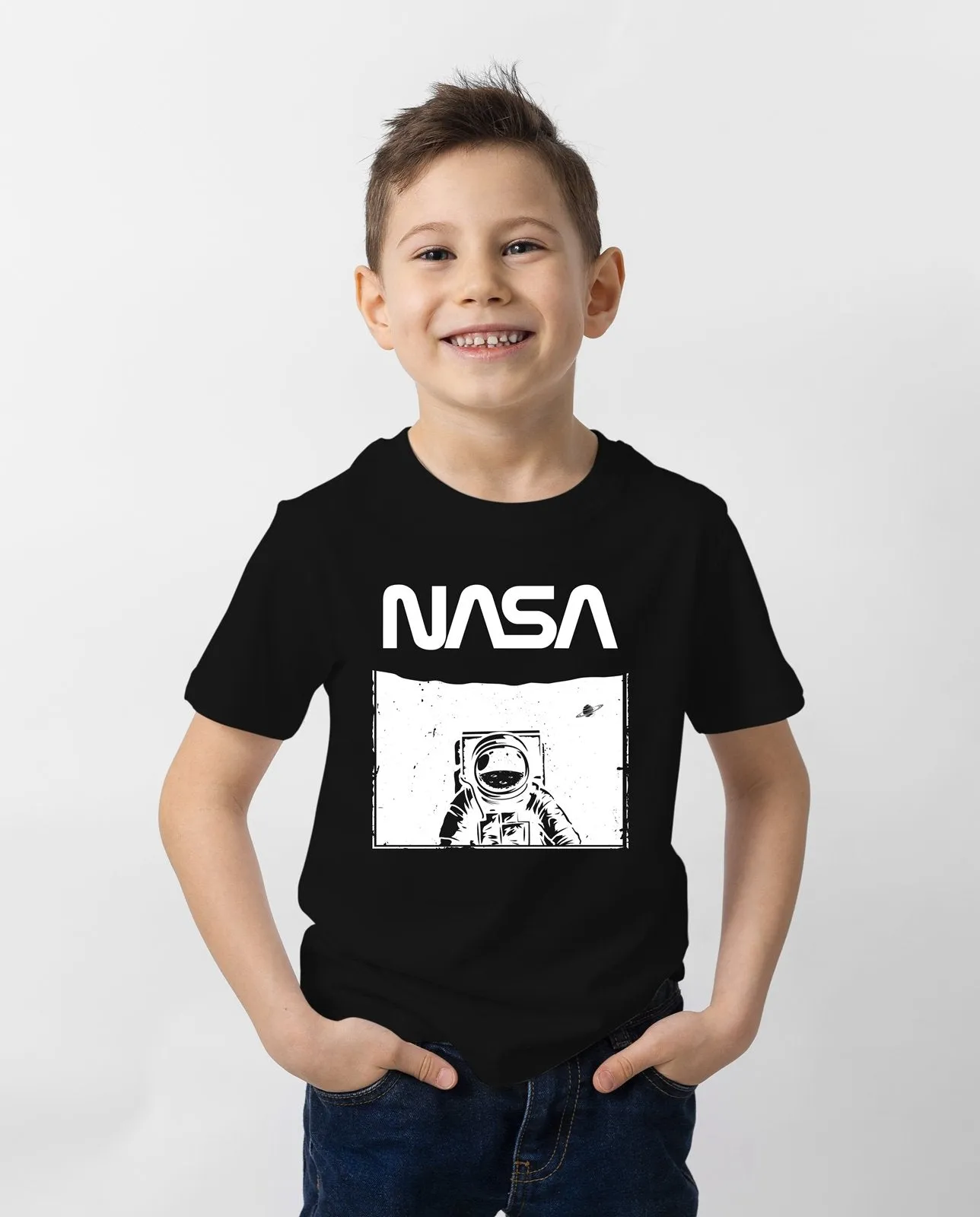T-Shirt Kinder - NASA Astronaut (Black&White)