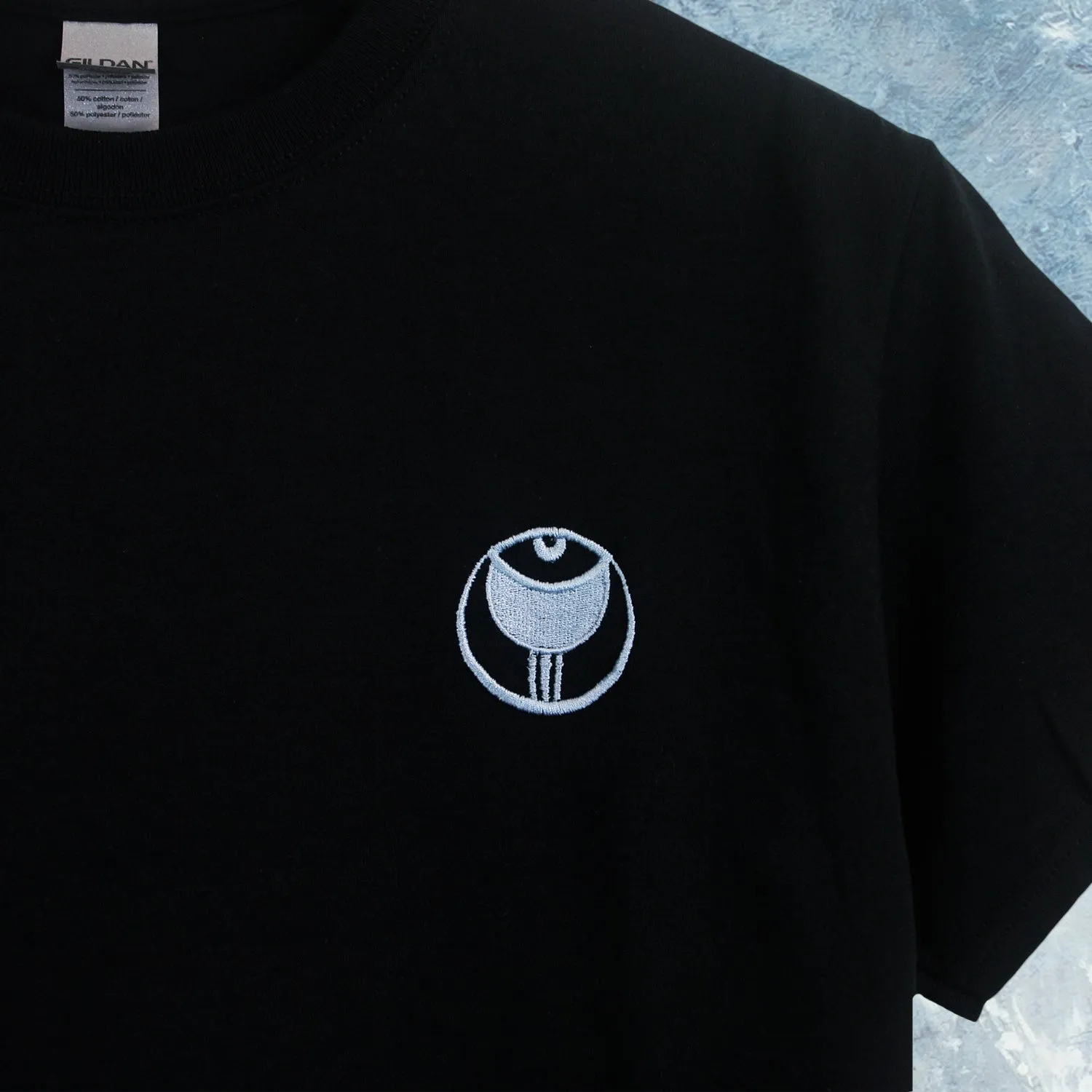 The Angel Of History (Embroidered) Black T-Shirt