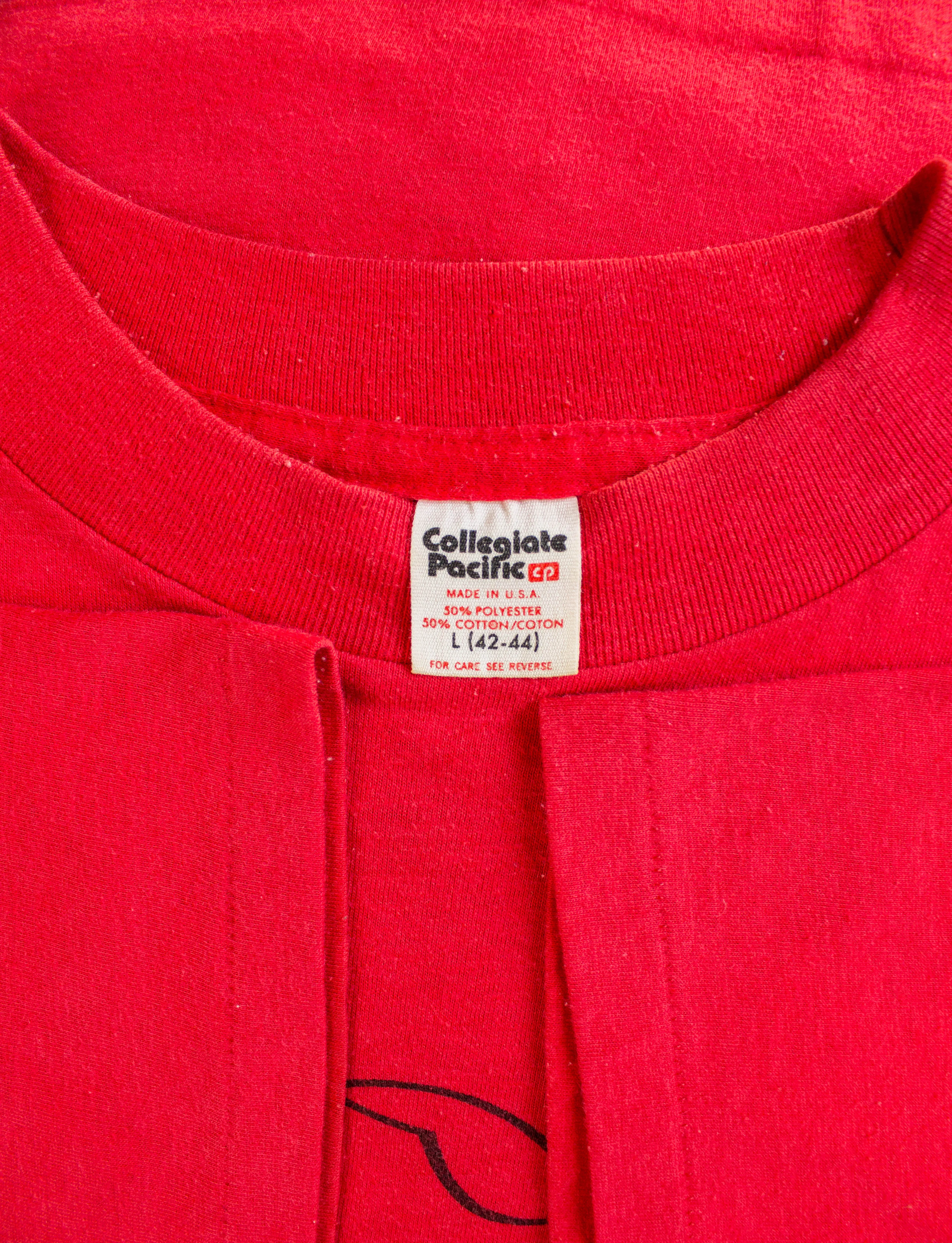 Vintage 80s Sawbill Canoe Outfitters Red Graphic T Shirt Unisex Medium
