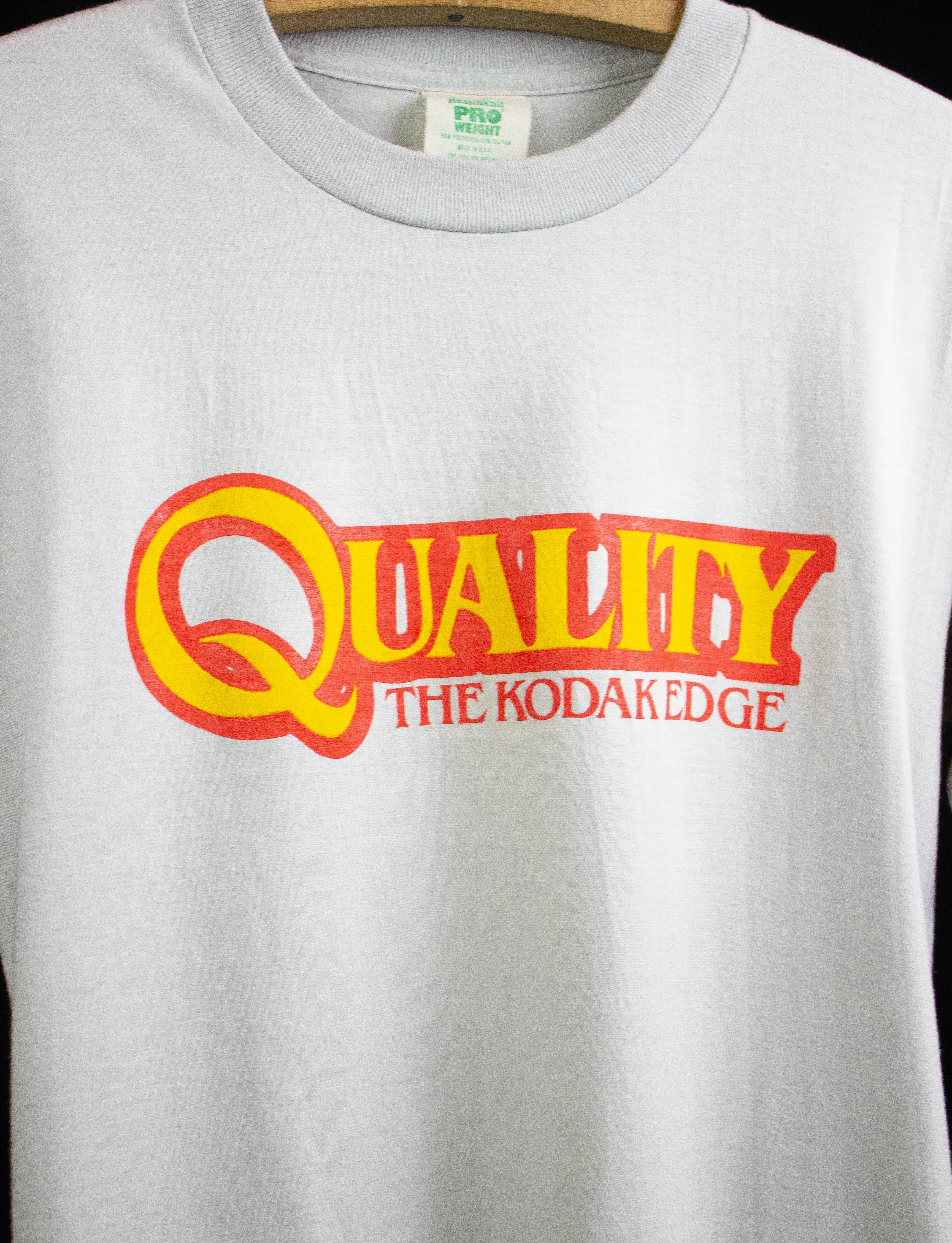 Vintage Quality "The Kodak Edge" Graphic T Shirt Light Gray Medium