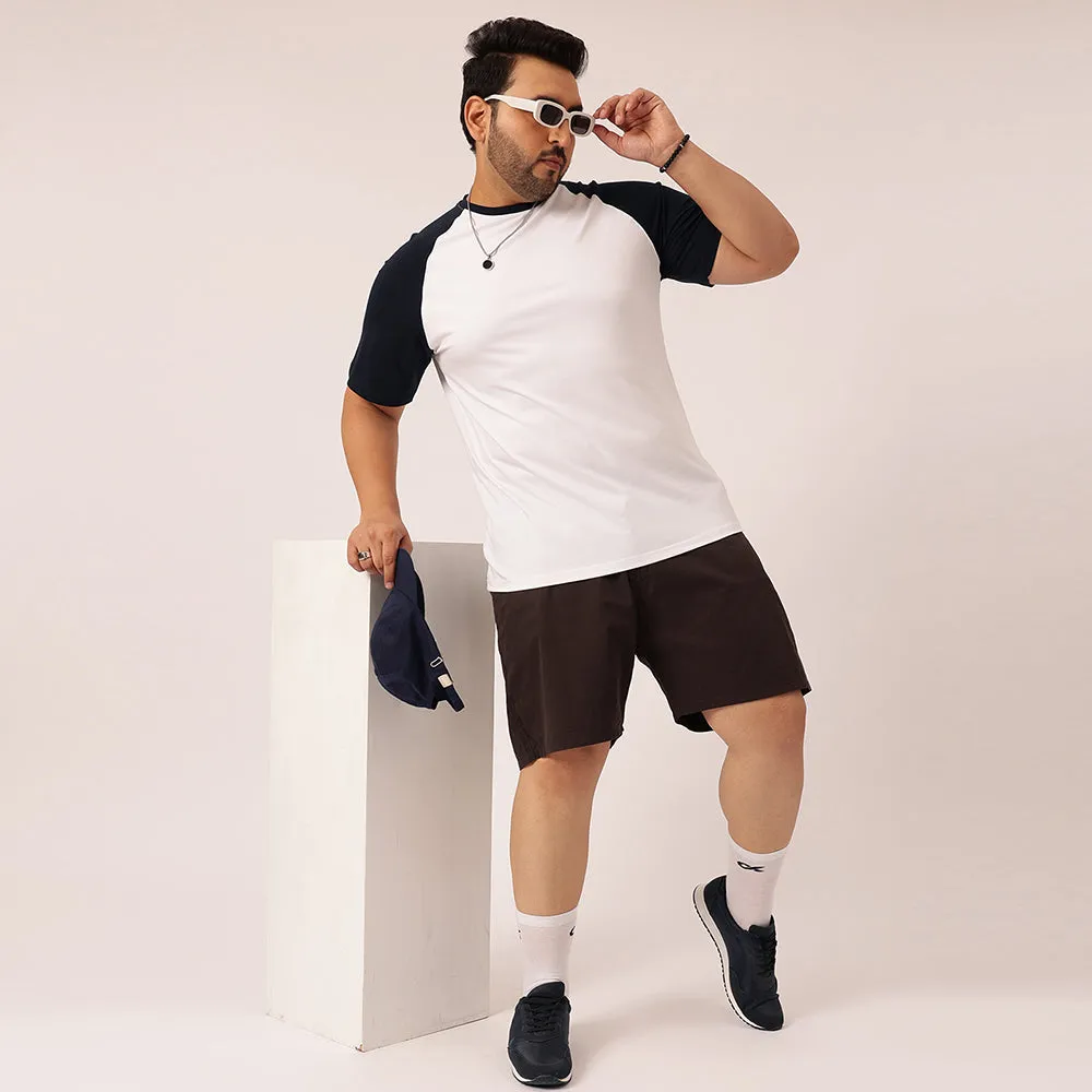 White Navy Raglan T-shirt