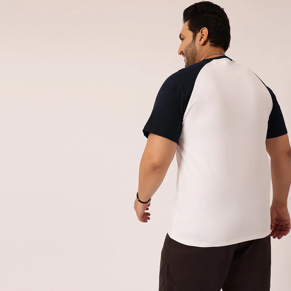 White Navy Raglan T-shirt