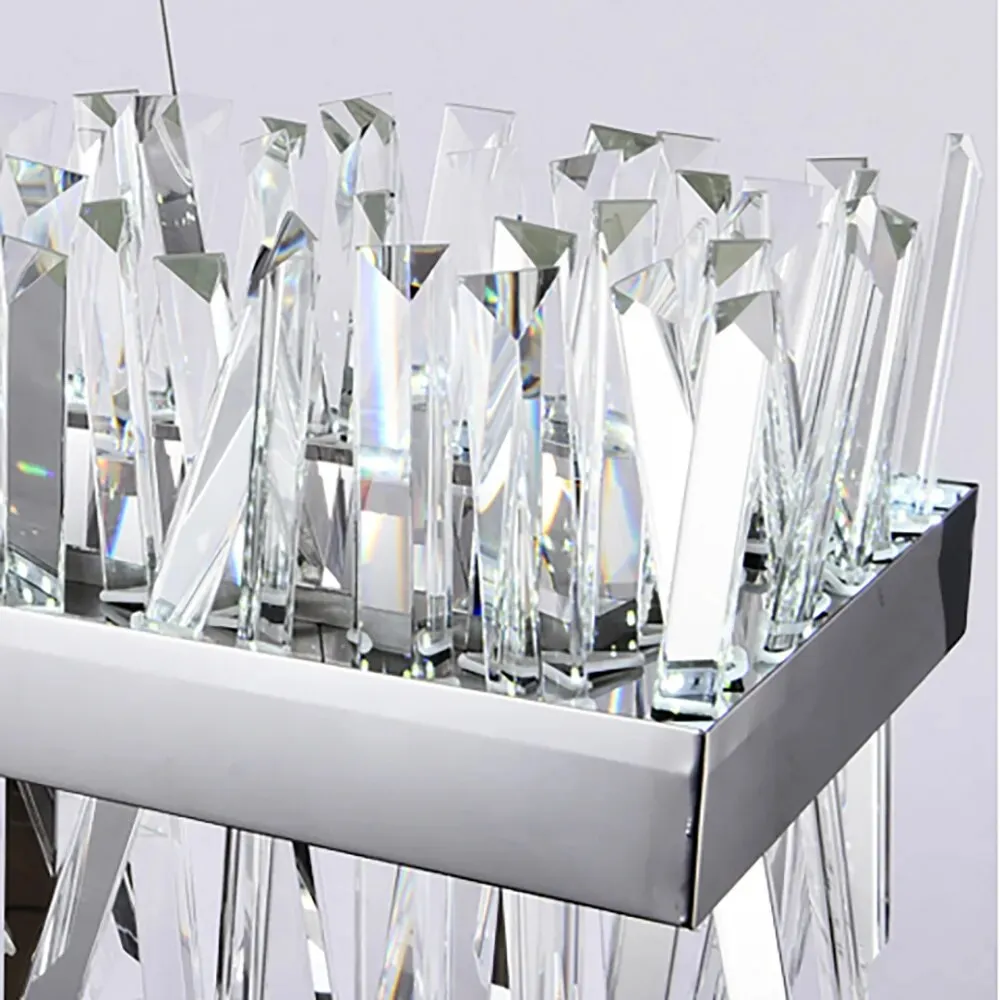 YLK Yasna Modern crystal chandelier for dining room rectangle island hanging