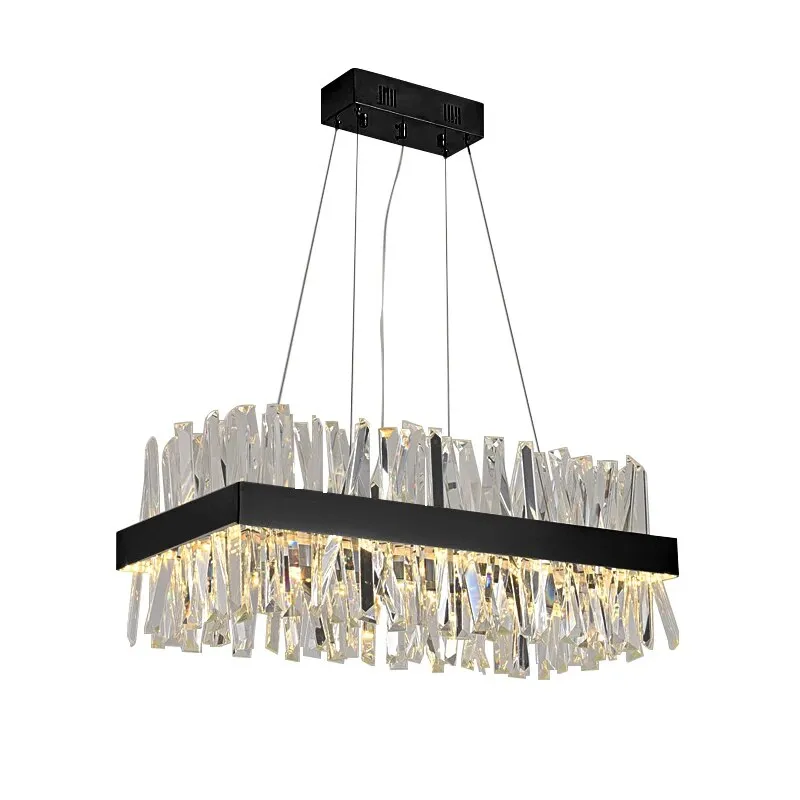 YLK Yasna Modern crystal chandelier for dining room rectangle island hanging